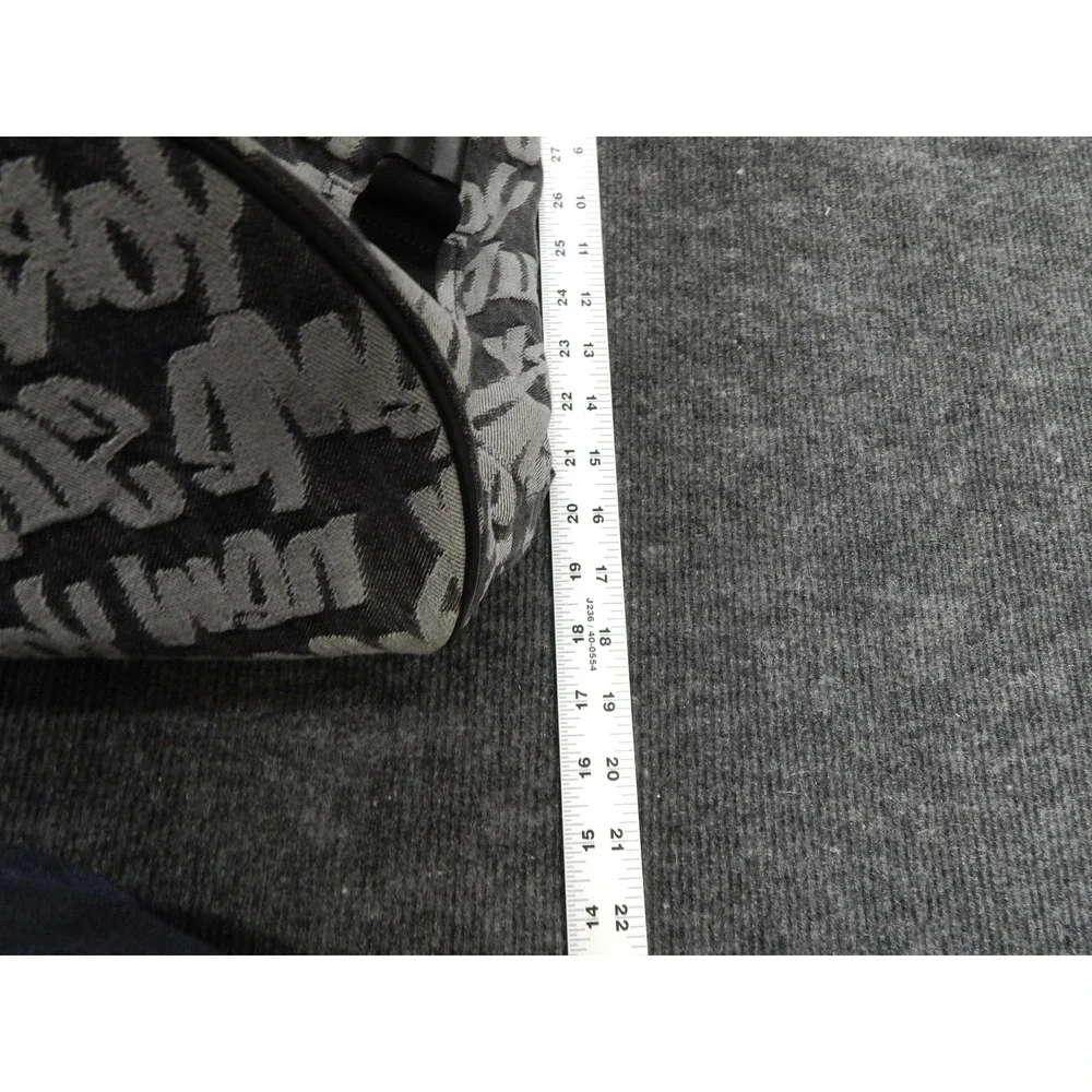 Supreme Fat Tip Jacquard Denim Backpack Black White Graffiti Logo Bag